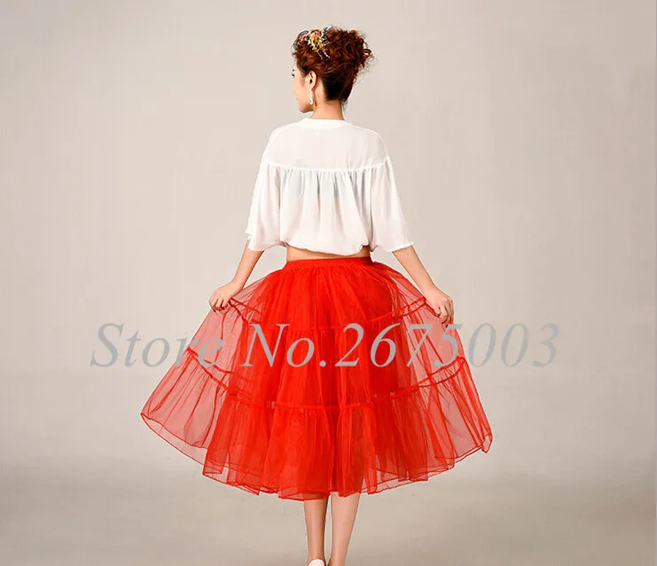Hot Wedding Petticoats Tutu Skirt Underskirts Short Petticoats Organza Section of dance Performance Dress Bridal Petticoats