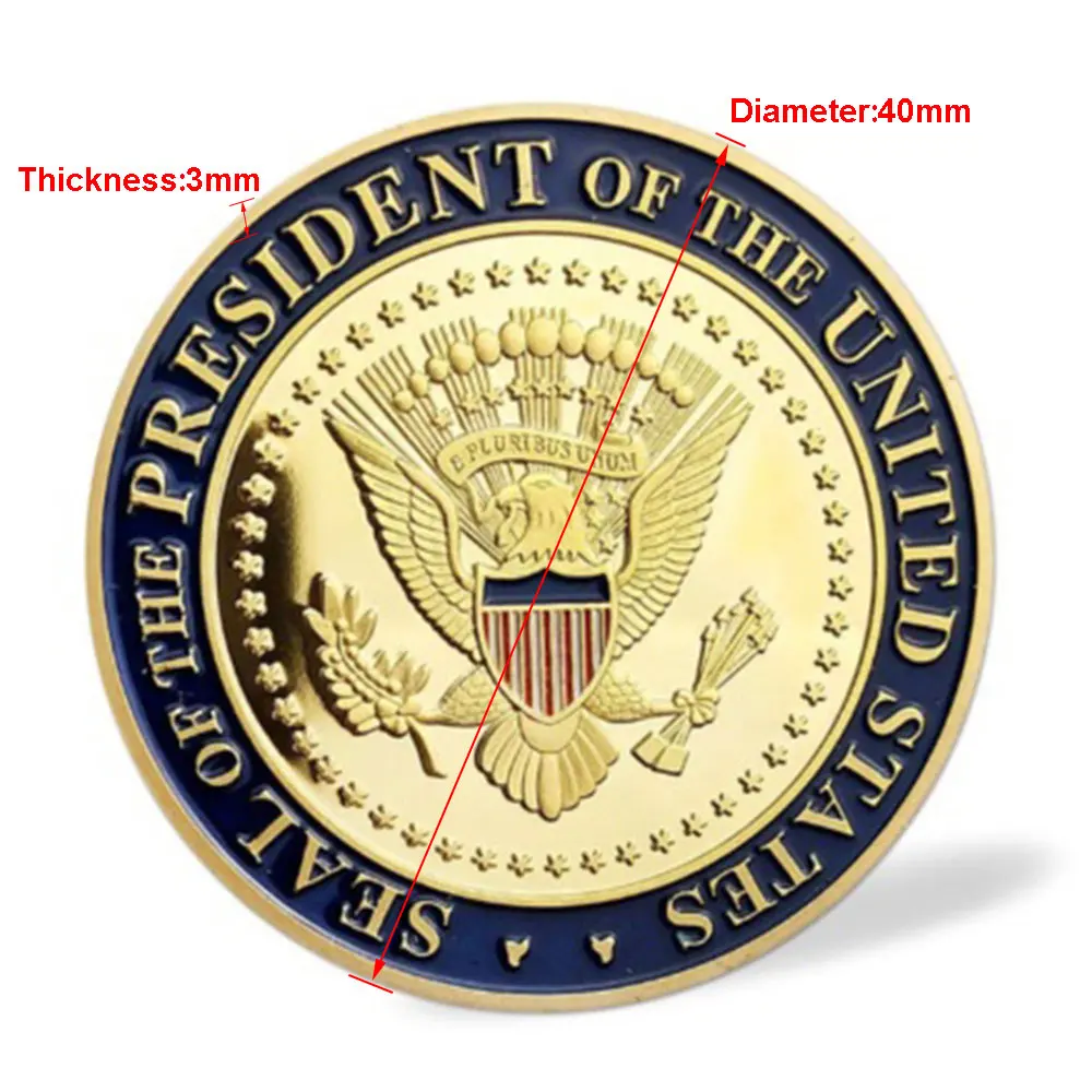 58 й президент США памятные монеты Америки Дональд Трамп подарок медальоны Стиль