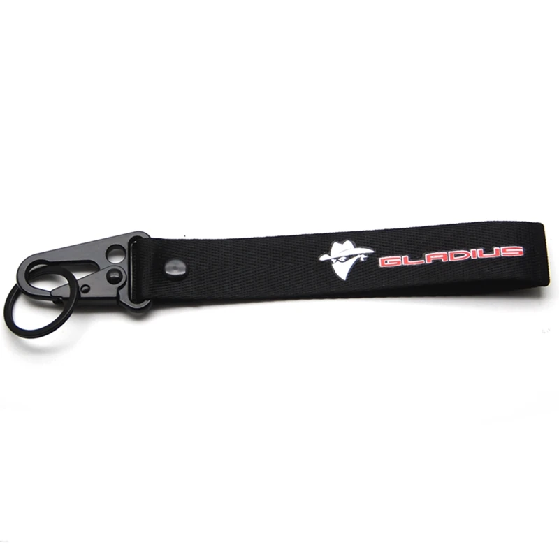 For Suzuki Bandit Gladius GSR GSXR 750 1000 Hayabusa V-Strom TL1000S Motorcycle Car Key Chain Woven Key Ring Tag Label Chain - Цвет: Black-Gladius