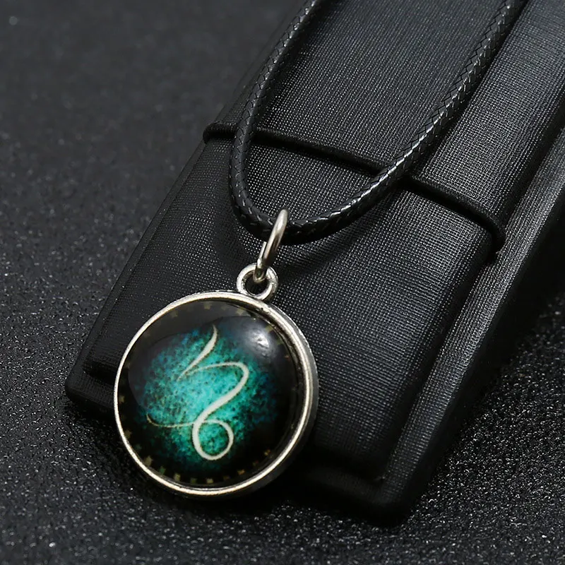 NIUYITID ожерелье со знаком зодиака для мужчин 12 Созвездие дизайн Велосипедный спорт астрологическое ожерелье для женщин мужчин круглые ювелирные изделия Прямая