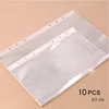 10Pcs A5 A6 Transparent File Holder Notebook 6 Hole Loose Leaf Pouch DIY Document Bag Binder Rings PVC Storage Binding Folder ► Photo 1/6