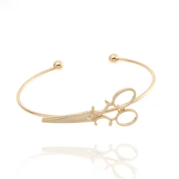 

Gold Silver Black Scissors Bracelets For Women