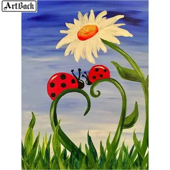 

New diy 5d diamond painting ladybugs Sun flower 3d diamond mosaic plaster embroidered home decoration handmade crafts