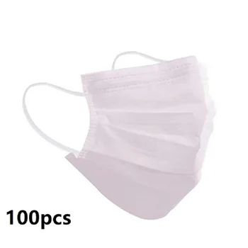 

10pcs-100pcsNew White Disposable 3 Layers Non-woven Mouth Face Mask Prevent Anti-Dust Face Mouth Masks proof Anti Formaldehyde