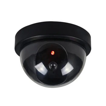 

Outdoor Indoor Abs Surveillance Camera Dummy Fake Cctv Security Dome Camera With Flashing Red Led Light