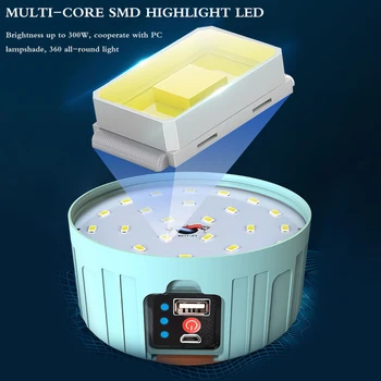

Solar Powered Outdoor Solar Led Emergency Lamp USB Rechargeable Night Market Stall Lamp Mobile Camping Tent Lamp