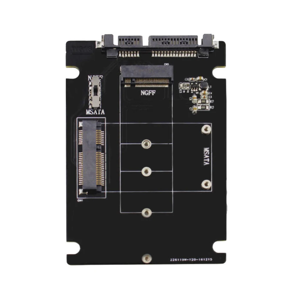 2 в 1 Простая установка платы адаптера PCB конвертер диск M.2 к SATA3 карты Компьютерные аксессуары Настольный mSATA-SATA