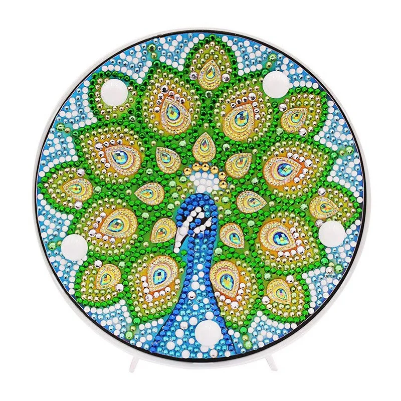 

Hot Sale Diy Diamond Painting Disc Shape Night Light Full Diamond Cross Stitch Embroidery Painting Home Children Bedroom Decorat