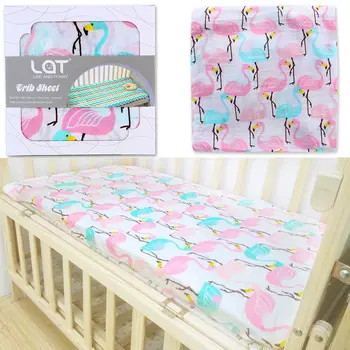 

LAT LEE AND TOWN Organic Baby Crib Sheets Fitted Crib Sheets Soft Baby Bed Mattress Covers 70*130cm Newborns Pre-washed Bedsheet