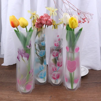 

27 X 12cm Environmental Protection PVC Plastic Foldable Vase Flowers Jardiniere