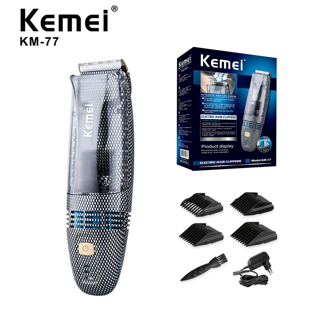 Kemei Automatic Hair Suck Clipper Professional Baby Vacuum Hair Clipper Electric Cordless child Hair Trimmer Haircut Machine