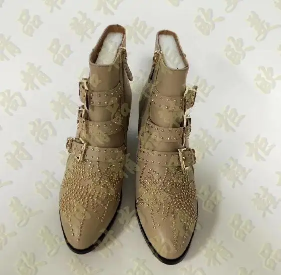 As Pic Botas Mujer; коллекция года; осенние ботинки челси; ботильоны для женщин на среднем каблуке; Bota Feminina; женская обувь с острым носком; Zapatos De Mujer - Цвет: As Pic