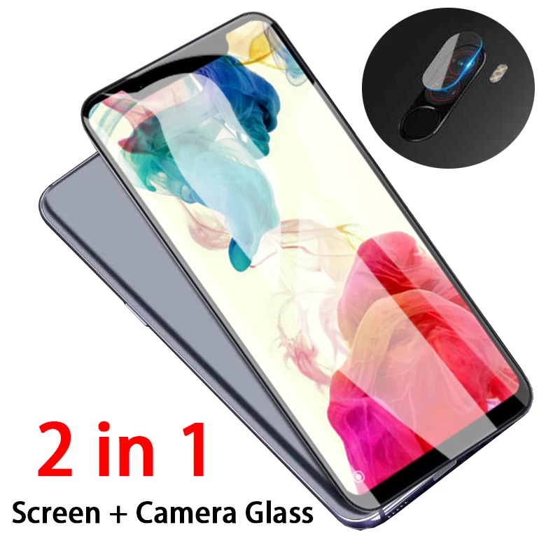 

2 in 1 9D screen tempered glass on the for Pocophone F1 Poco F1 pocophone f1 camera lens protector poco f1 protective film