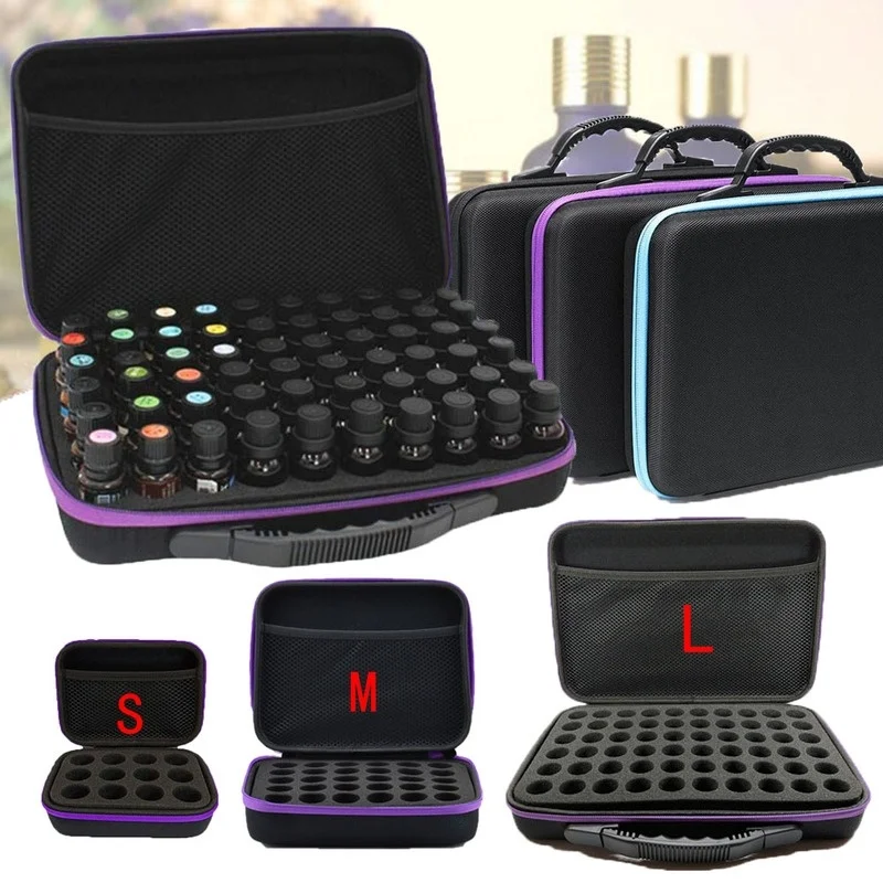 

Essential Oil Case 60/30/12 Bottles 5/10/15mL Perfume Essential Oil Storage Box Nail Polish Storage Bag EVA Storage Container