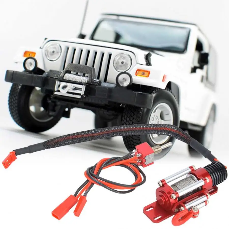 

Hot Metal RC Winch Speed Controller Remote Control Simulated Winch Kit Spare Parts Fit for 1/10 CC01 D90 RC Crawler Car Model