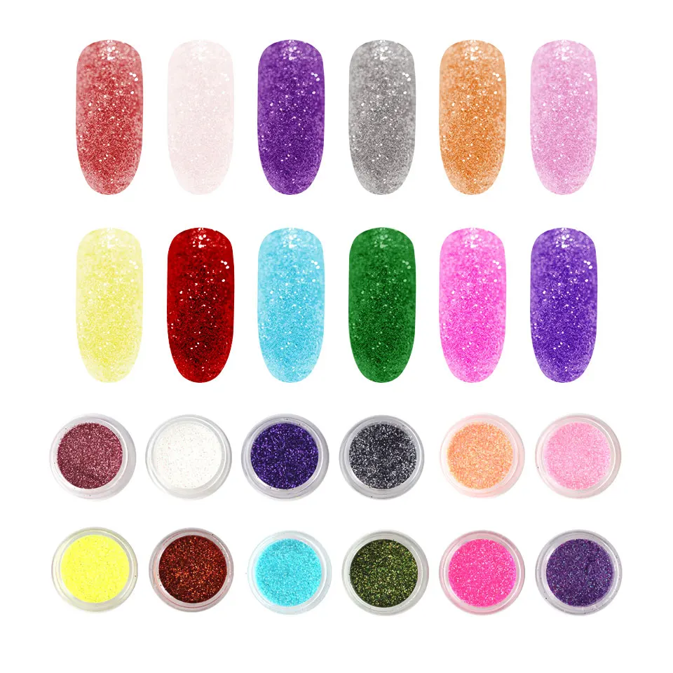 Newcome 12 Color/Set Nail Art Decorations Velvet Flocking Powder Color Sequins Nail Art Glitter Nails DIY Decoration Tips