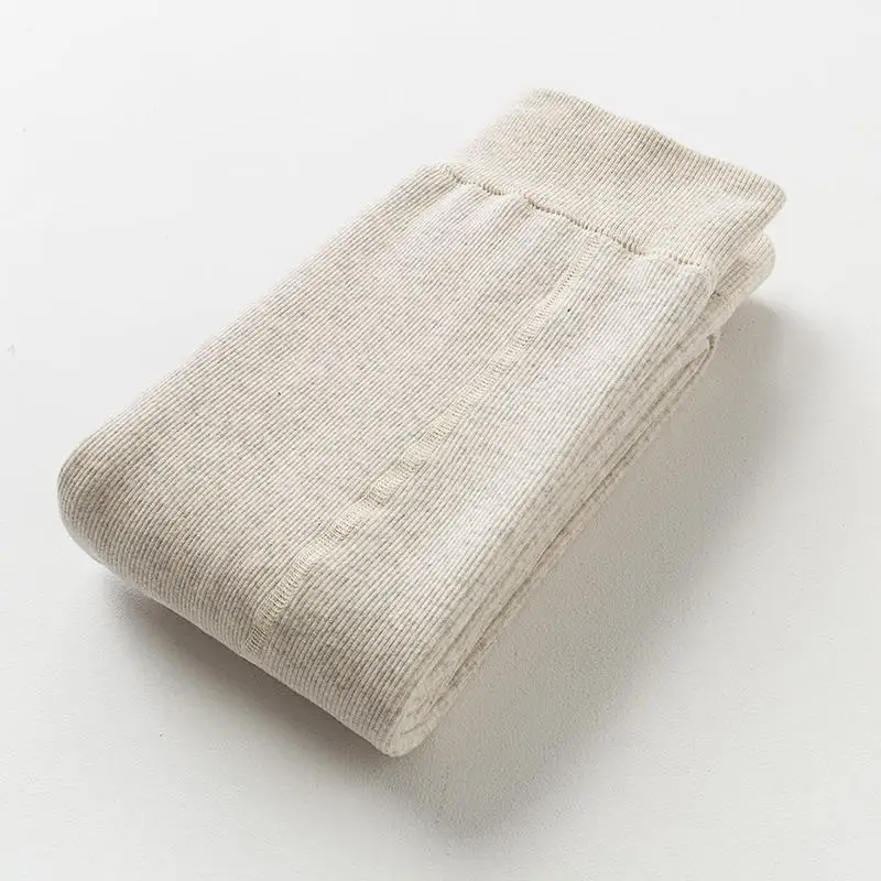 Beige Leggings Осенние и зимние теплые леггинсы женские повседневные плотные бархатные леггинсы с высокой талией женские эластичные однотонные леггинсы Q2043 - Цвет: Beige Leggings
