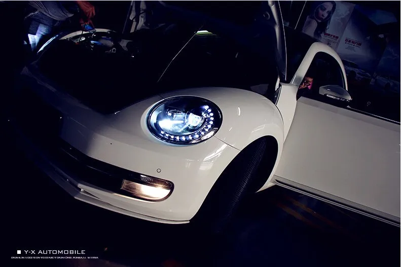 Автомобильный стайлинг фары для V "W Beetle фары 2013- для beetle фары светодиодный DRL Биксеноновые линзы Высокий Низкий Луч