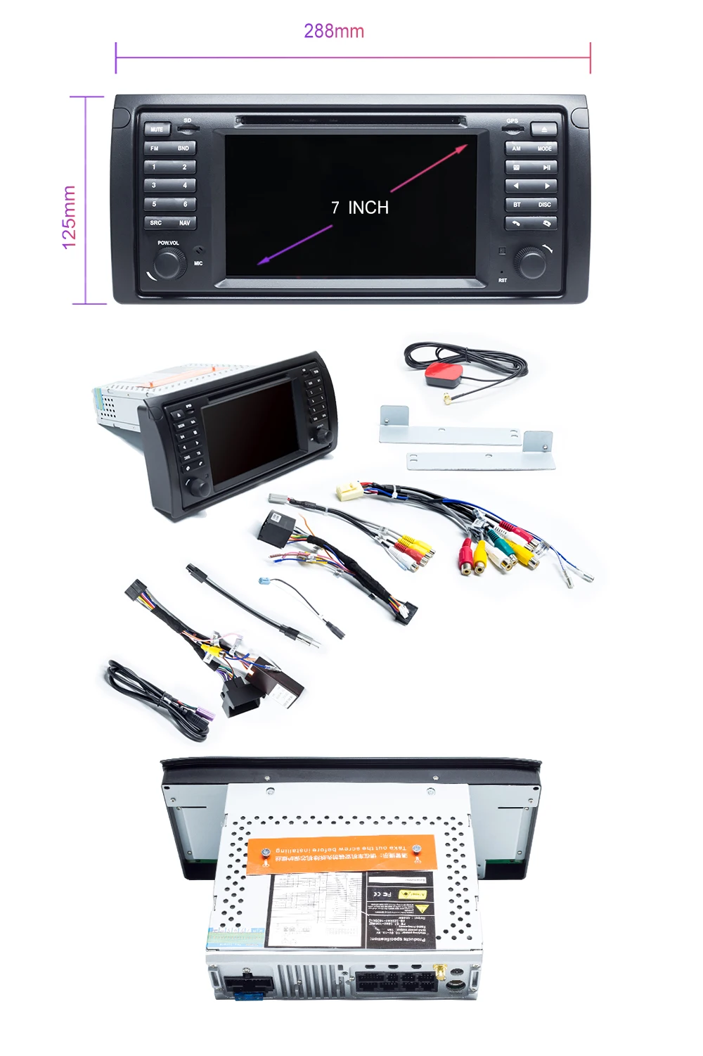 Ips DSP Qcta Core 1 din Android 9,0 автомобильный радиоприемник DVD стереосистема для BMW X5 E53 BMW E39 Мультимедиа gps навигация аудио стерео 4+ 64 ГБ