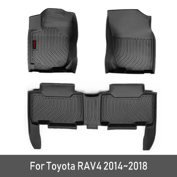 

2020 New TPE Custom Car Floor Mats For Toyota RAV4 2018 2014 2015 2016 2017 Foot Pads Auto Car Carpet Styling RAV 4 Accessories