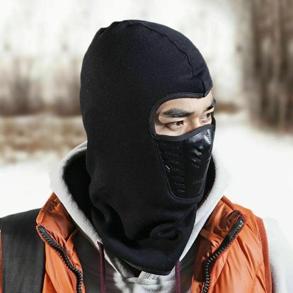 Зимняя Теплая мужская шапка Skullies, утолщенная ветрозащитная флисовая Кепка с капюшоном, Мужская Уличная велосипедная маска для бега Chapeu