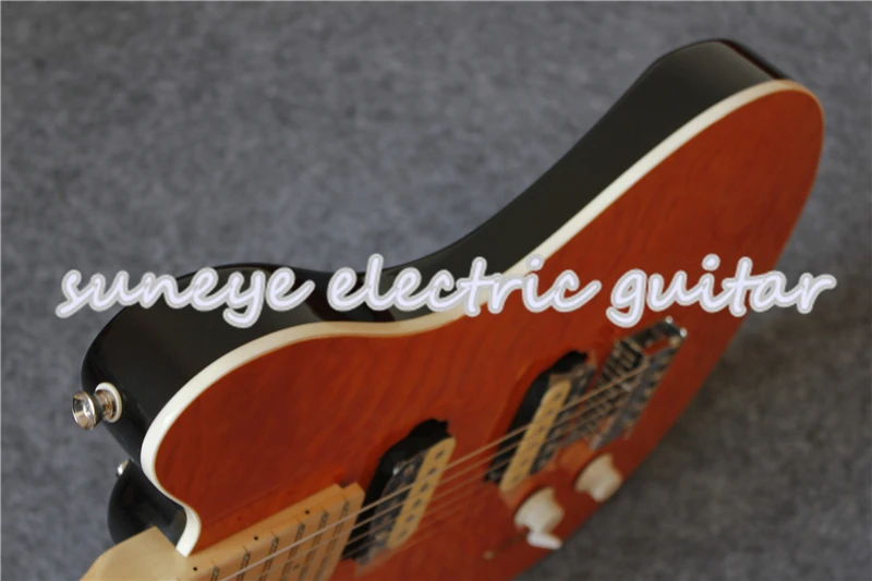 Горячая левша электрогитара стеганая отделка музыка человек стиль оси электрическая гитара клен гриф для продажи