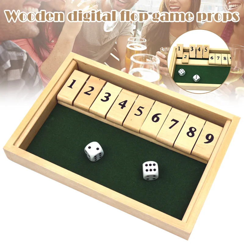 Flop Games Shut Box деревянная настольная игра с игральными кубиками для классной комнаты домашние Вечерние игры для детей и взрослых NSV775