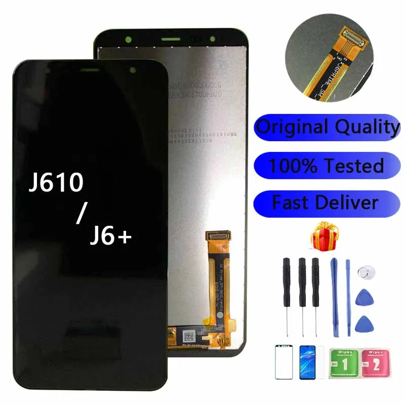 Оригинальный J610F ЖК дисплей для Samsung J6 + 2018 J610 SM J610FN сенсорный экран дигитайзер