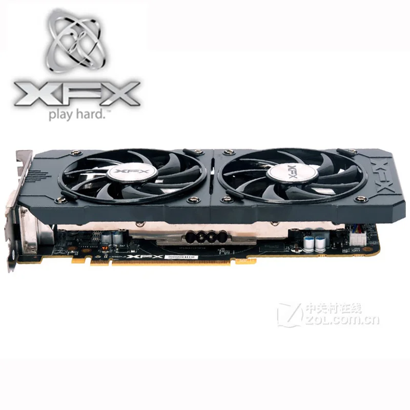 Видеокарта XFX R9 370 2 Гб, 256Bit GDDR5 для AMD R9 300 серии карт R9370 2 Гб HDMI DVI Radeon R9 370 1024SP, б/у-4