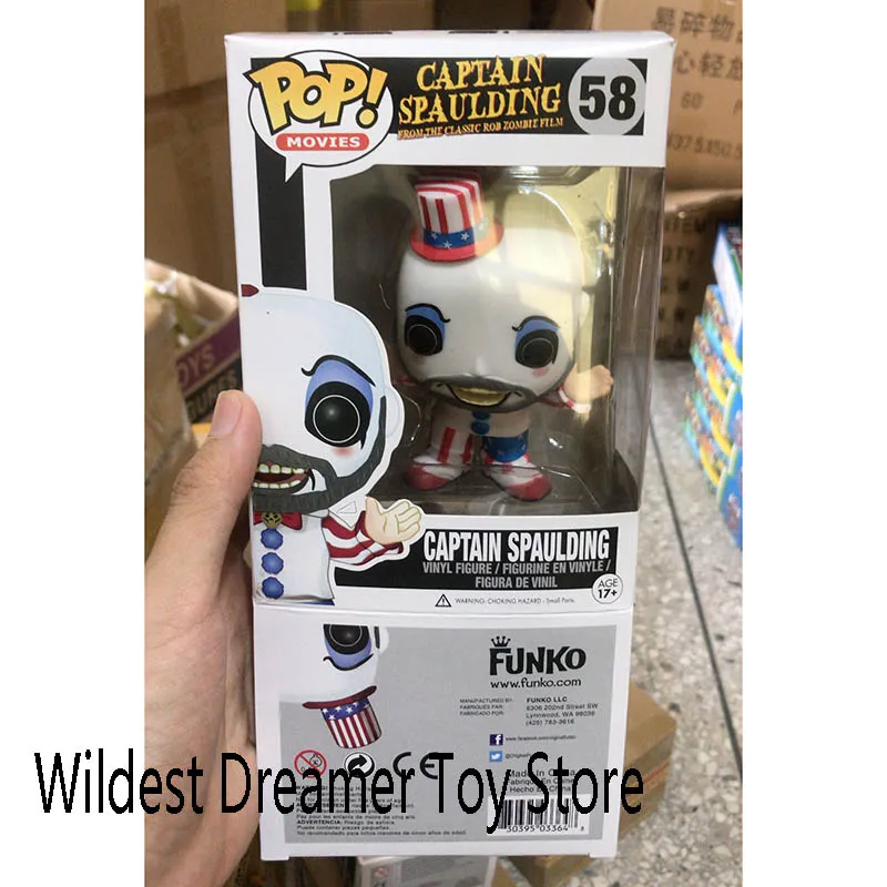 Funko поп-игрушки Captain spaulding фигурка аниме модель ПВХ оригинальная коробка коллекция игрушки на день рождения подарки