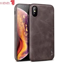 Для iPhone XS Max 6,5 iP XS 5,8 чехол для телефона горячая Распродажа X-Level роскошный винтажный кожаный тонкий чехол для iPhone X 5,8 XR 6,1 чехол Capa