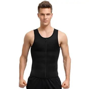 

Corset Secret Mens Zip Hooks 2 Layered Racerback Tank Shaper Large Size Waist Trainer Men‘s Shapewear Slimming Shaper Vest