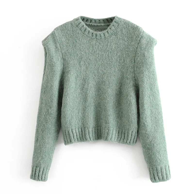 

AGong Autumn Winter O Neck Sweaters Women Fashion Solid Slim Sweater Women Elegant Natural Long Sleeve Sweaters Female Ladies JW