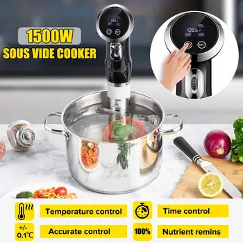

1500W Powerful Vacuum Slow Sous Vide Food Coer ful Immersion Circulator LCD Digital Timer Display Stainless Steel EU Plug 220V