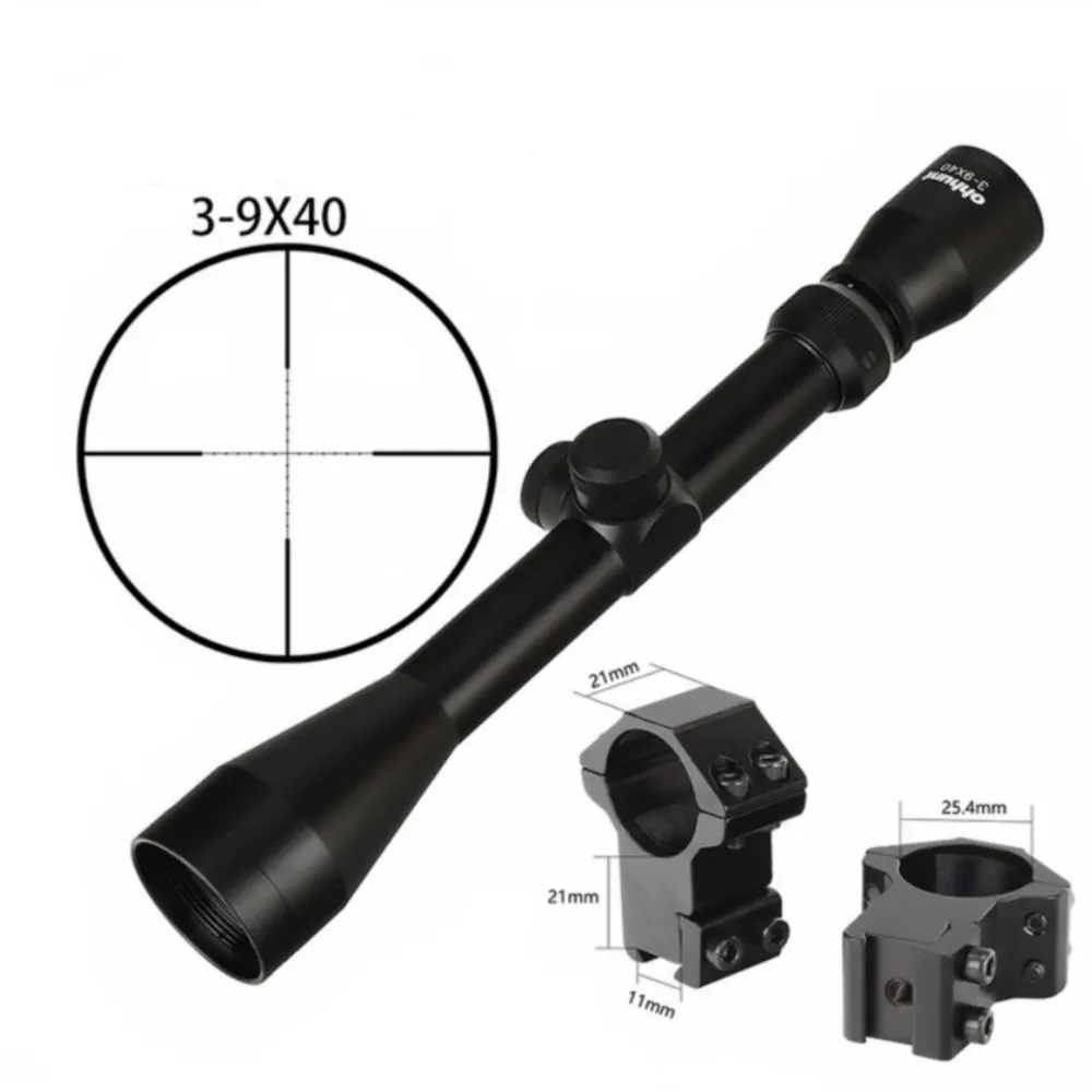 style9 3-9X40 охотничьи прицелы для стрельбы тусклый лак отделка Тонкий охотничий прицел оптический прицел распродажа - Цвет: style9