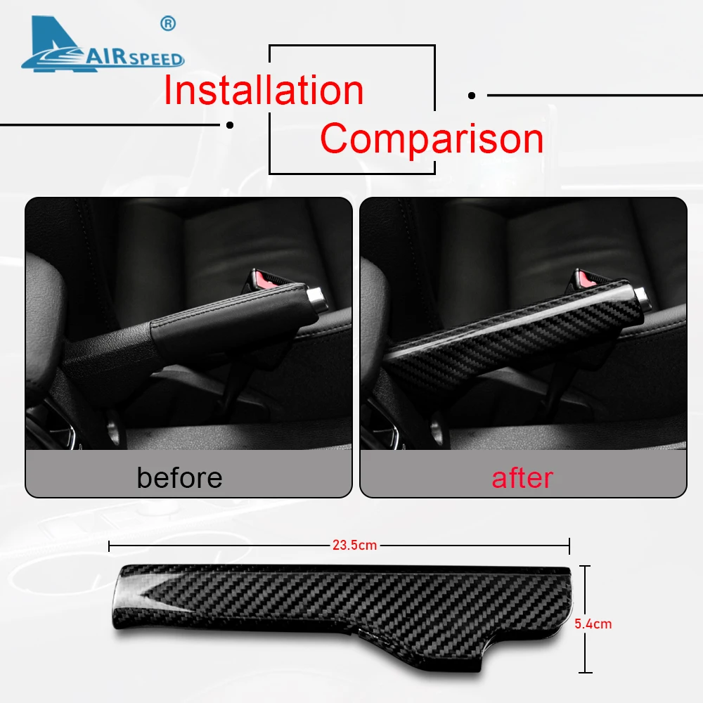 Real Hard Carbon Fiber Car Handbrake Cover for Volkswagen VW Jetta MK3 Golf 6 MK5 MK6 EOS Scirocco Trim Handle