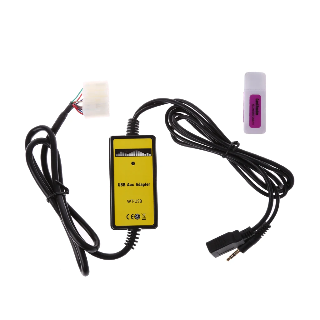 

3.5mm Car USB MP3 Player Interface Adapter AUX In Input For Toyota Lexus 5+7Pin