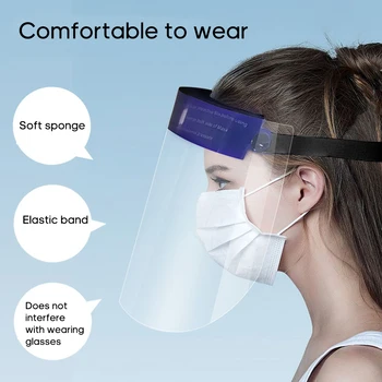

Safety Cooking Oil Splash Face Shield Screen Anti-smoke Dust-proof Shield Kitchen Accessories Outdoor Indoor Full Face Shield