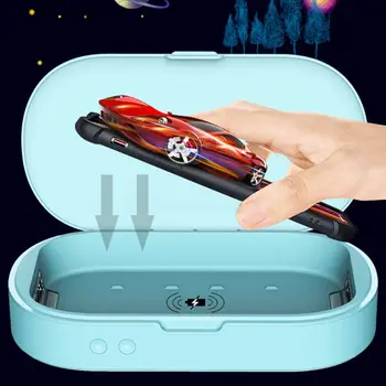 

1PC Cleaning Phone Disinfection Box Wireless Fast Charging UV Mobile Phone Sterilize