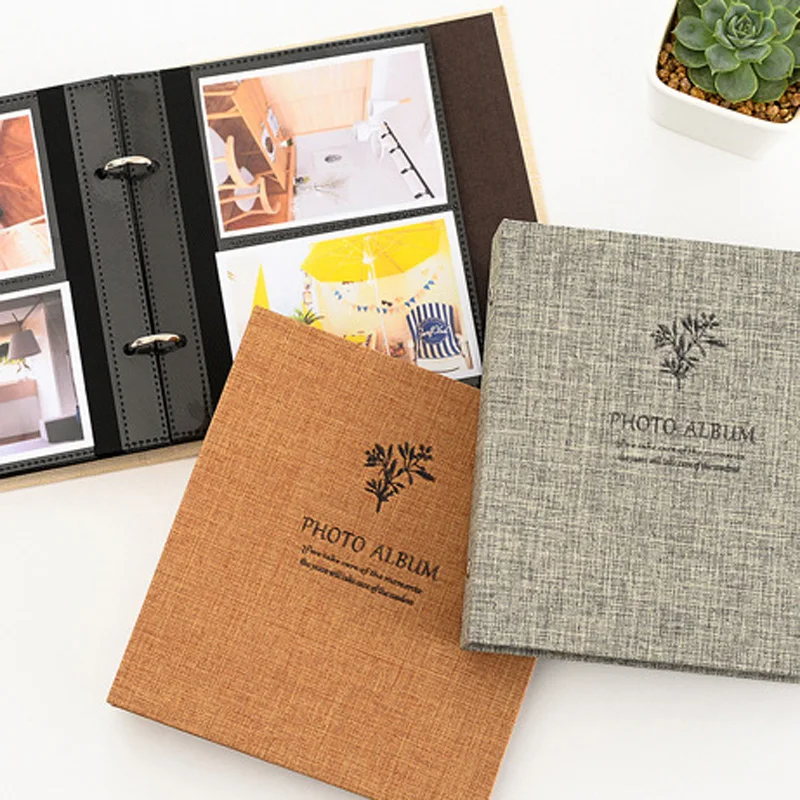 Альбом для фотографий из хлопка и льна 4 дюйма | Дом сад