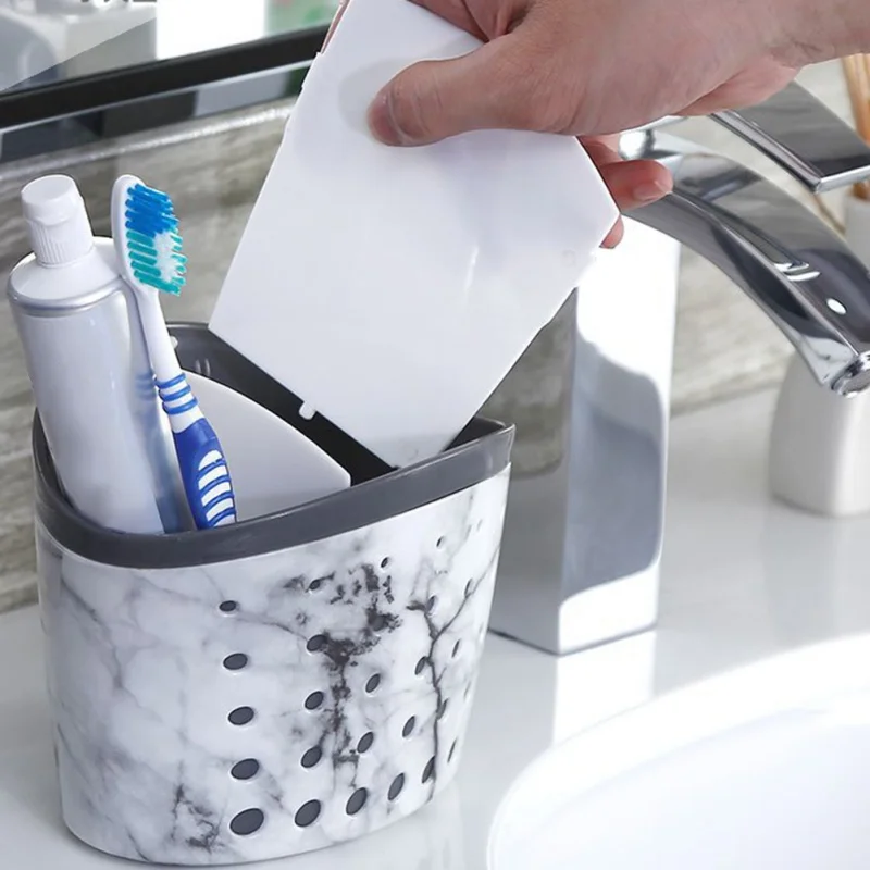 Electric Toothbrush Convenient Storage Box With Partition Plastic Toothpaste Holder Household Bathroom Kitchen Basket | Дом и сад