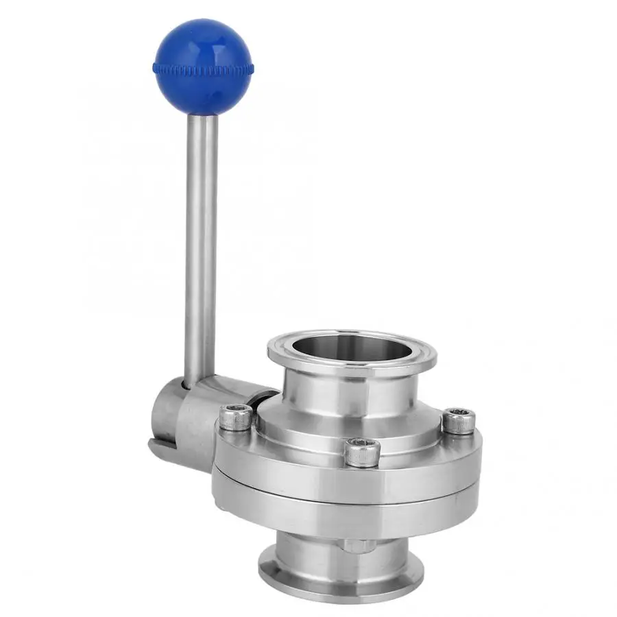 

Sanitary Valve Shut-off Valve 1.5 inch Lever Type 304 Stainless Steel Sanitary Valve for Water Oil Solenoid Valve