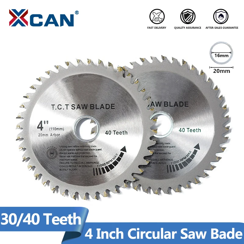 Пильные диски XCAN TCT по дереву 1 шт. 4 дюйма 30/40 зубьев|circular blade|circular saw bladetct |