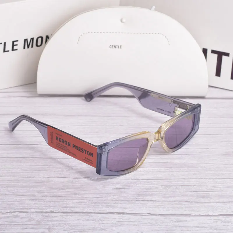 2021 Luxury Brand Gentle HERON PRE Sunglasses Women Men Aceate Square UV400 Sun Glasses LEVEL With Original Packing round sunglasses
