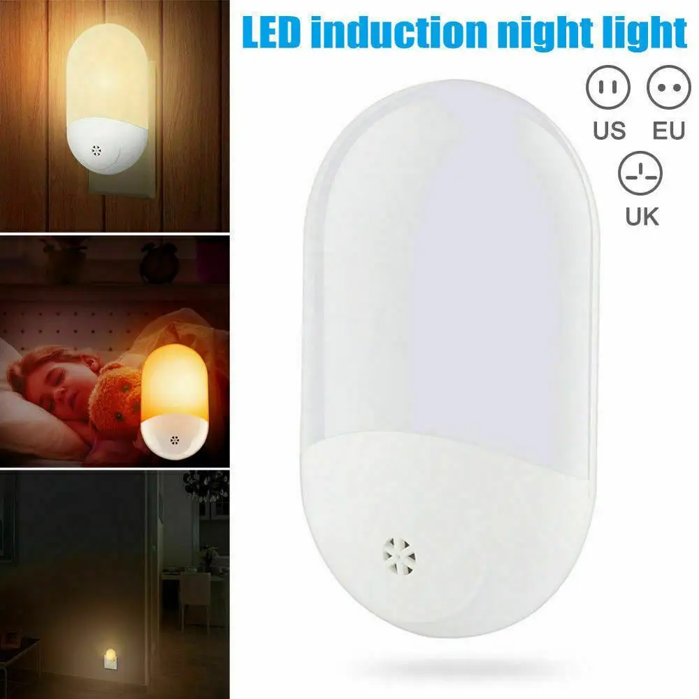 

LED Light Sensor Night Light EU/US/UK Plug in LED lamp Warm Light for Hallway Bedroom Garage Corridor Kitchen
