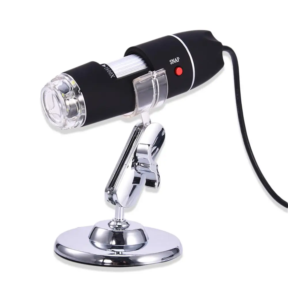 

USB Digital Microscope 1600X 8 LED Mega Pixels Electronic Stereo Microscopio Magnifier Endoscope Camera For Laboratory Research