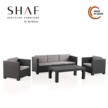 

SHAF - Set Tropea DIVA-ratan Conjunto de jardin with material effect easy to combine with your exterior furniture