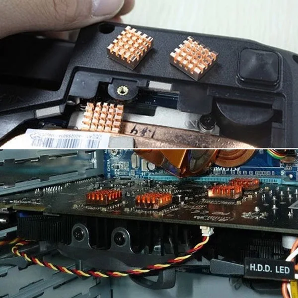 Медный радиатор 8 шт./компл. Для DDR DDR2 DDR3 для оперативной памяти