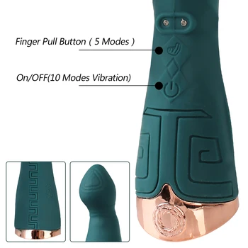 Clit G Spot Massager USB Charging 5 Modes Finger Pull Vagina Stimulate 10 Frequency AV Stick Vibrator Sex Toy for Women 3