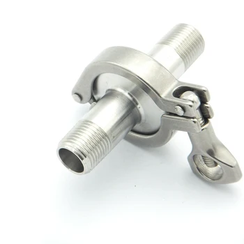 

304 Stainless Steel Sanitary Pipe Fitting Set 1/2" BSP Male Thread Ferrule + 1.5" Tri Clamp + Silicon Gasket For Home Brew